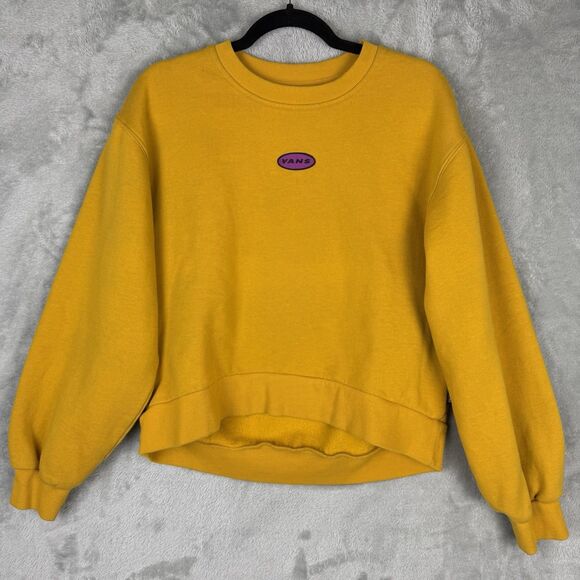 Vans X Curren X Knost Women’s Crewneck Sweater Size Large Oversized Gold Yellow - Picture 3 of 14
